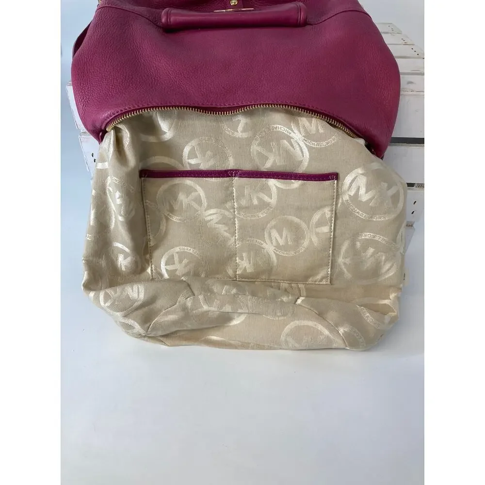 MICHAEL KORS, PINK PEBBLED LEATHER WOMENS LARGE SHOULDER BAG - Picture 15 of 16